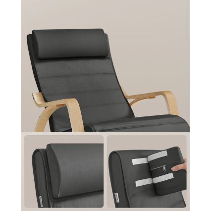 Schommelstoel RESTLY donkergrijs