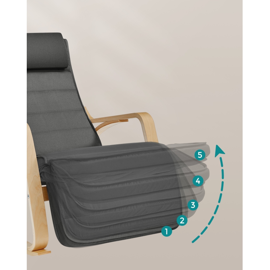 Schommelstoel RESTLY donkergrijs