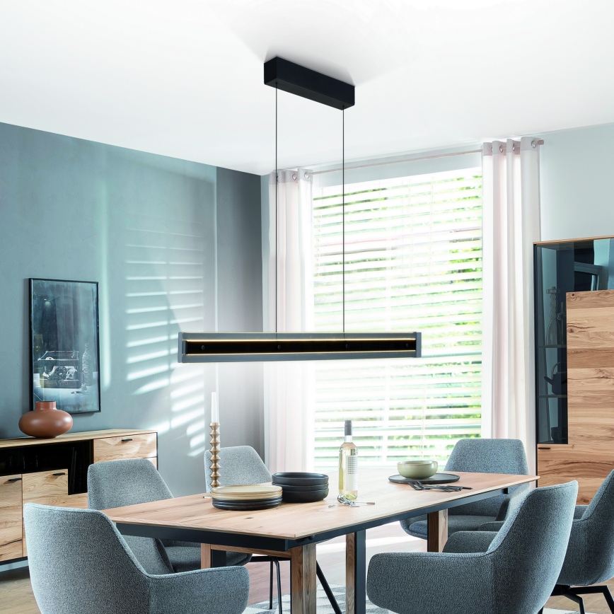 Schöner Wohnen 11316-18 - Dimbare LED-hanglamp aan kabel LENA LED/32W/230V 105 cm zwart