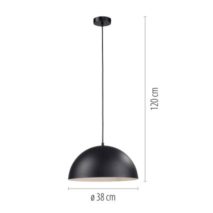 Schöner Wohnen 11728-18 - Hanglamp met kabel ALI 1xE27/25W/230V Ø 38 cm zwart