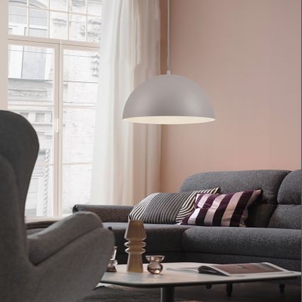 Schöner Wohnen 11728-39 - Hanglamp aan snoer ALI 1xE27/25W/230V Ø 38 cm grijs