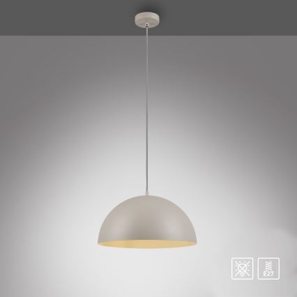 Schöner Wohnen 11728-39 - Hanglamp aan snoer ALI 1xE27/25W/230V Ø 38 cm grijs
