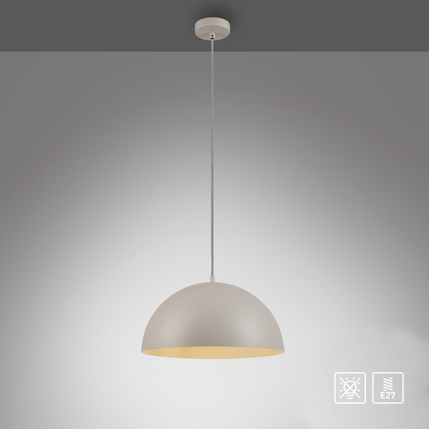 Schöner Wohnen 11728-39 - Hanglamp aan snoer ALI 1xE27/25W/230V Ø 38 cm grijs