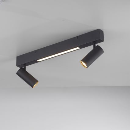 Schöner Wohnen 11793-18 - LED-spot DANTE 2xGU10/10W/230V + LED/7,2W zwart