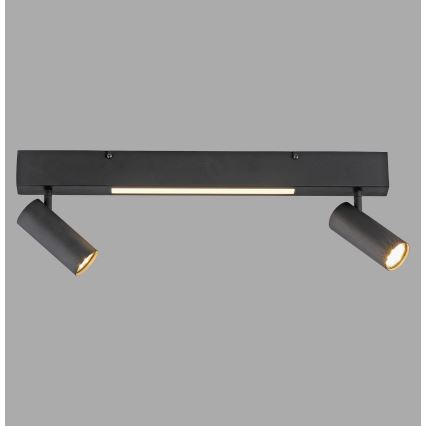 Schöner Wohnen 11793-18 - LED-spot DANTE 2xGU10/10W/230V + LED/7,2W zwart