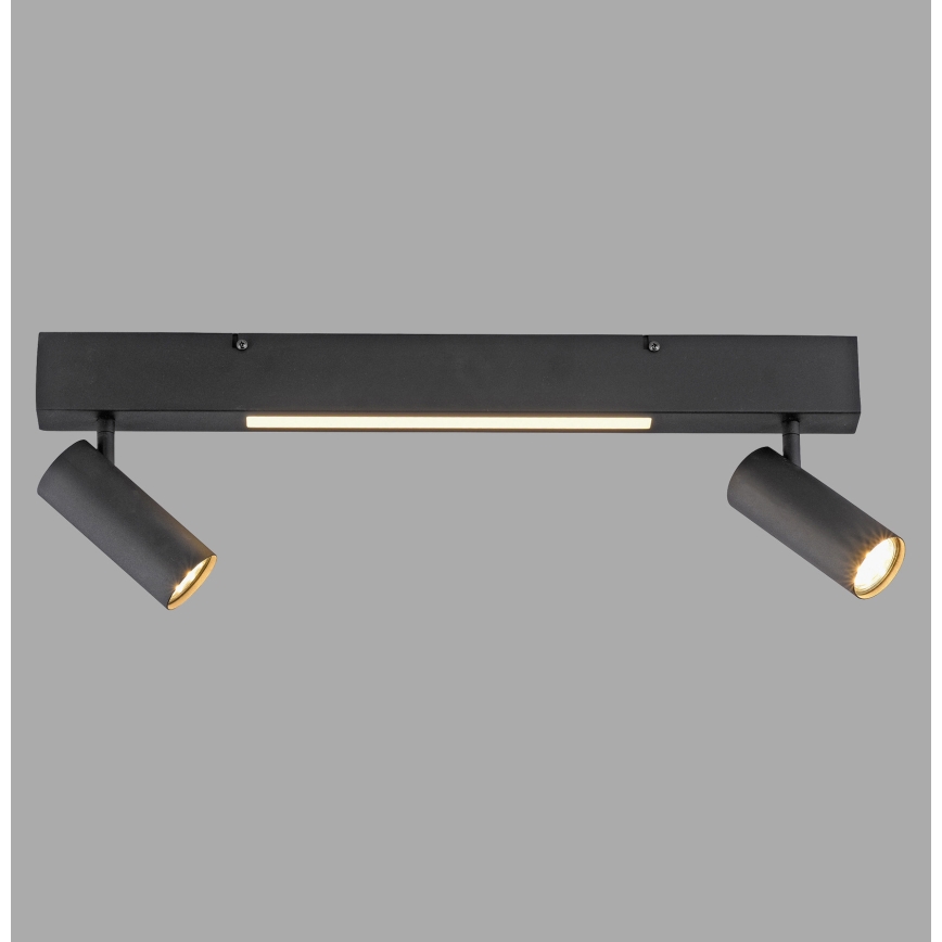 Schöner Wohnen 11793-18 - LED-spot DANTE 2xGU10/10W/230V + LED/7,2W zwart