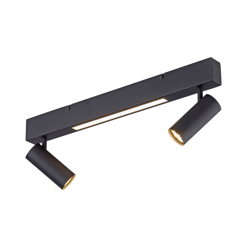 Schöner Wohnen 11793-18 - LED-spot DANTE 2xGU10/10W/230V + LED/7,2W zwart