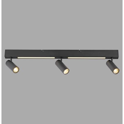 Schöner Wohnen 11794-18 - LED-spot DANTE 3xGU10/10W/230V + LED/14,4W zwart