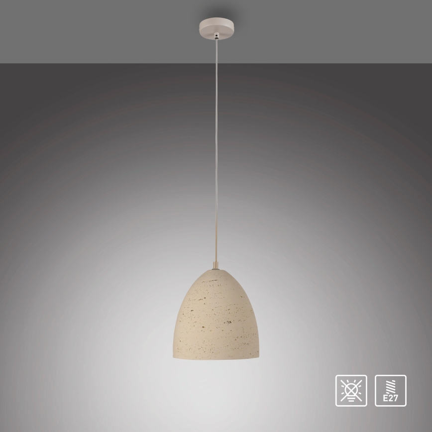 Schöner Wohnen 12540-42 - Hanglamp met kabelophanging TRAVENTA 1xE27/40W/230V Ø 21 cm beton