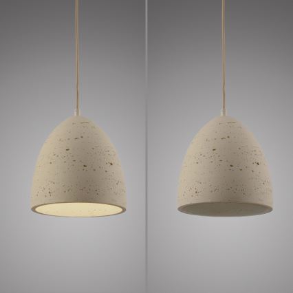 Schöner Wohnen 12540-42 - Hanglamp met kabelophanging TRAVENTA 1xE27/40W/230V Ø 21 cm beton