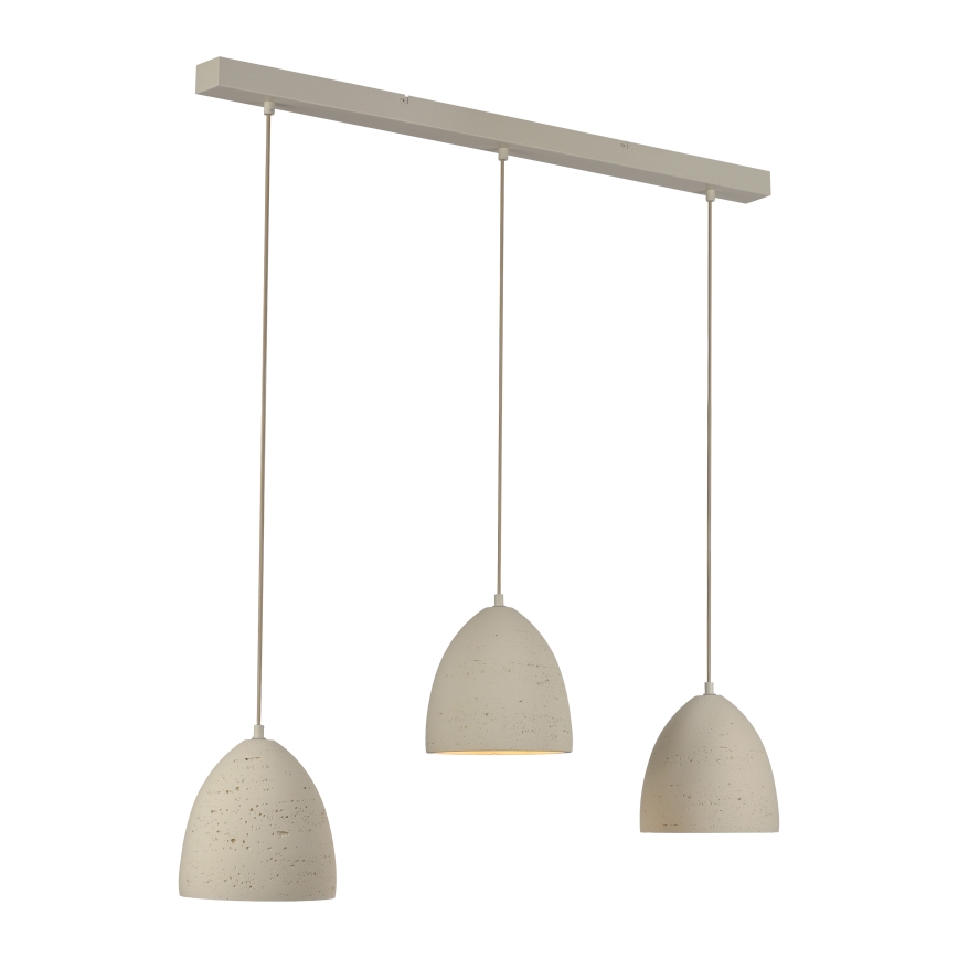 Schöner Wohnen 12541-42 - Hanglamp aan kabel TRAVENTA 3xE27/40W/230V beton