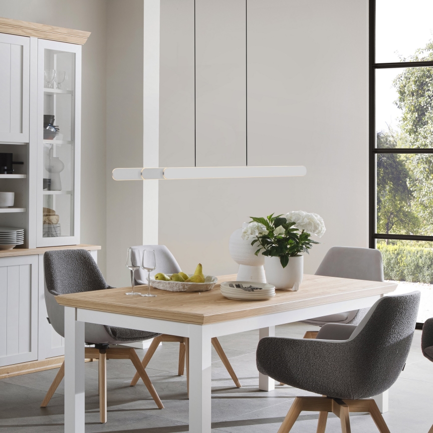 Schöner Wohnen 12577-16 - LED-dimbare hanglamp aan kabel ADRIANA ROUND 2xLED/24W/230V 2700/3000/3500/4000/5000K 160 cm wit