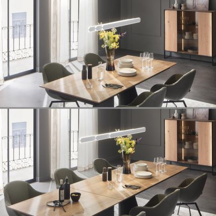 Schöner Wohnen 12577-16 - LED-dimbare hanglamp aan kabel ADRIANA ROUND 2xLED/24W/230V 2700/3000/3500/4000/5000K 160 cm wit