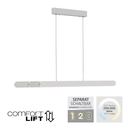 Schöner Wohnen 12577-16 - LED-dimbare hanglamp aan kabel ADRIANA ROUND 2xLED/24W/230V 2700/3000/3500/4000/5000K 160 cm wit