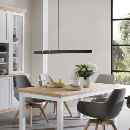 Schöner Wohnen 12577-18 - LED-dimbare hanglamp aan kabel ADRIANA ROUND 2xLED/24W/230V 2700/3000/3500/4000/5000K 160 cm zwart