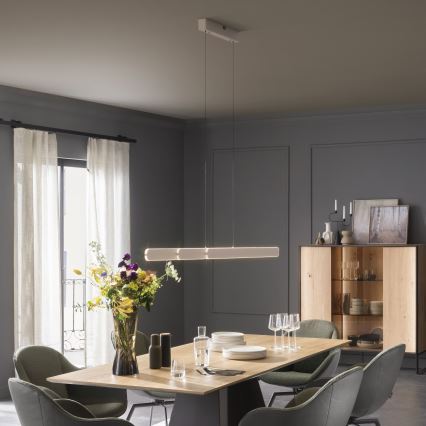 Schöner Wohnen 12577-39 - Dimbare LED-hanglamp met kabel ADRIANA ROUND 2xLED/24W/230V 2700/3000/3500/4000/5000K grijs