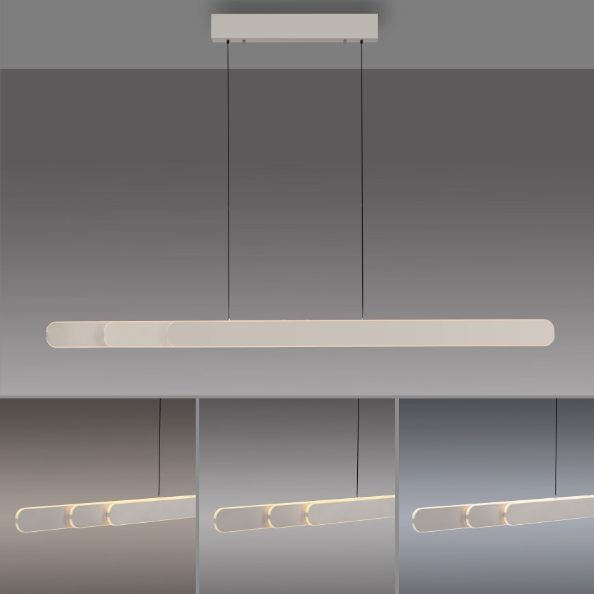 Schöner Wohnen 12577-39 - Dimbare LED-hanglamp met kabel ADRIANA ROUND 2xLED/24W/230V 2700/3000/3500/4000/5000K grijs