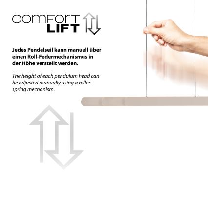 Schöner Wohnen 12577-39 - Dimbare LED-hanglamp met kabel ADRIANA ROUND 2xLED/24W/230V 2700/3000/3500/4000/5000K grijs