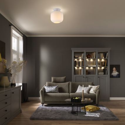 Schöner Wohnen 13574-16 - Plafondlamp NAMI 1xE27/25W/230V Ø 20 cm wit