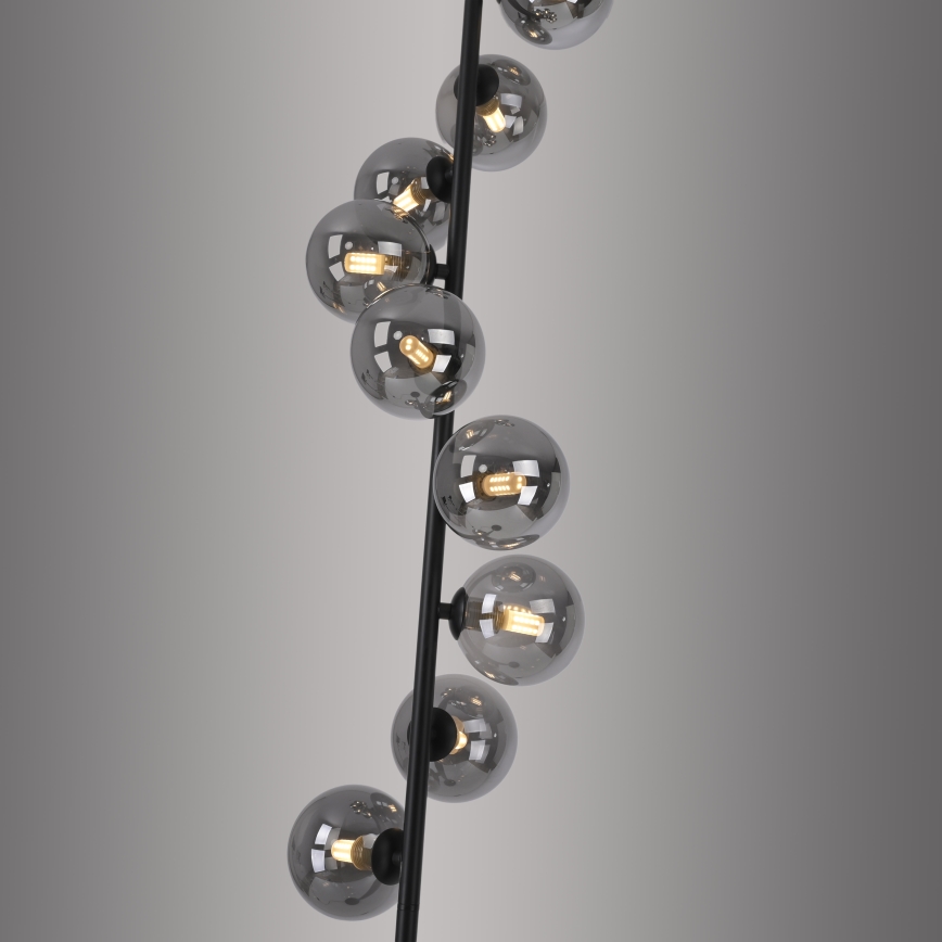 Schöner Wohnen 14506-18 - LED vloerlamp DUBAI 9xG9/3W/230V zwart/gerookt glas