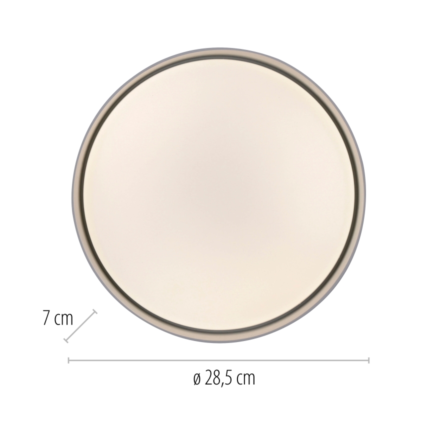 Schöner Wohnen 14593-16 - Dimbare LED-plafondlamp TAVOLI LED/10W/230V 2700-6500K Ø 28,5 cm wit + afstandsbediening