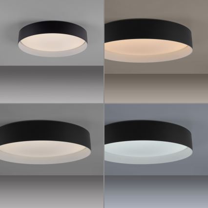 Schöner Wohnen 14594-18 - LED-dimbare plafondlamp TAVOLI LED/20W/230V 2700–6500K Ø 39 cm zwart + afstandsbediening