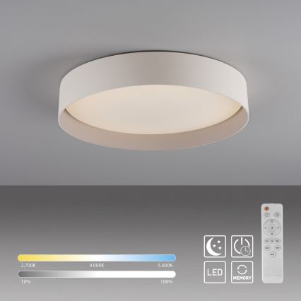 Schöner Wohnen 14594-39 - Dimbare LED-plafondlamp TAVOLI LED/20W/230V 2700-6500K Ø 39 cm grijs + afstandsbediening