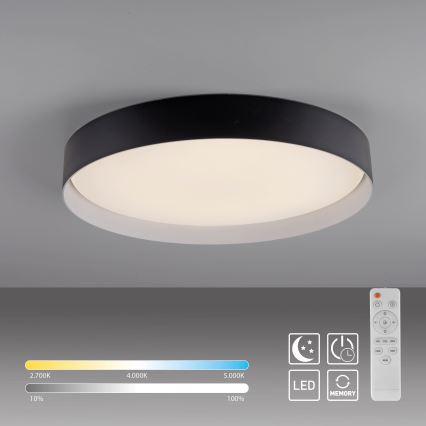 Schöner Wohnen 14595-18 - Dimbare LED-plafondlamp TAVOLI LED/34W/230V 2700-6500K diam. 49 cm zwart + afstandsbediening