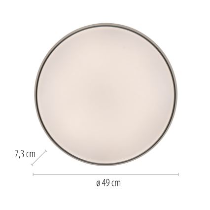 Schöner Wohnen 14595-18 - Dimbare LED-plafondlamp TAVOLI LED/34W/230V 2700-6500K diam. 49 cm zwart + afstandsbediening