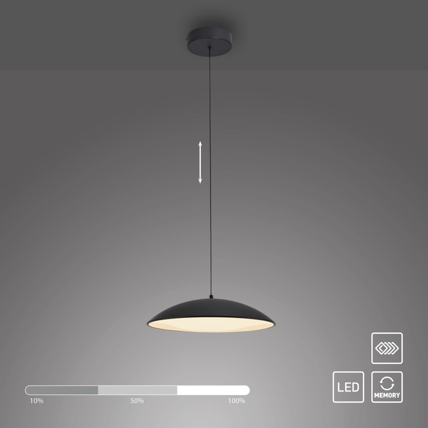 Schöner Wohnen 14606-18 - Dimbare LED-hanglamp aan kabel LENTE LED/17W/230V Ø 40 cm zwart