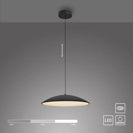 Schöner Wohnen 14607-18 - LENTE dimbare hanglamp aan kabel LED/23W/230V Ø 50 cm zwart