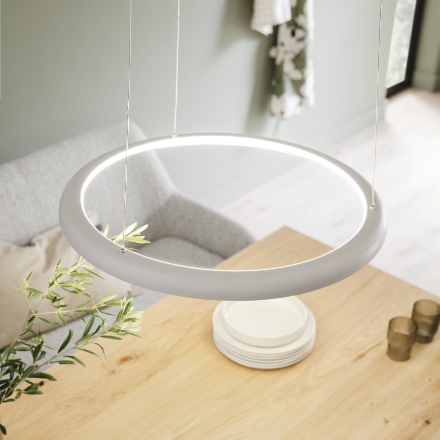 Schöner Wohnen 15570-39 - Dimbare LED-hanglamp aan kabel QUILLO LED/36W/230V, diameter 60 cm, grijs