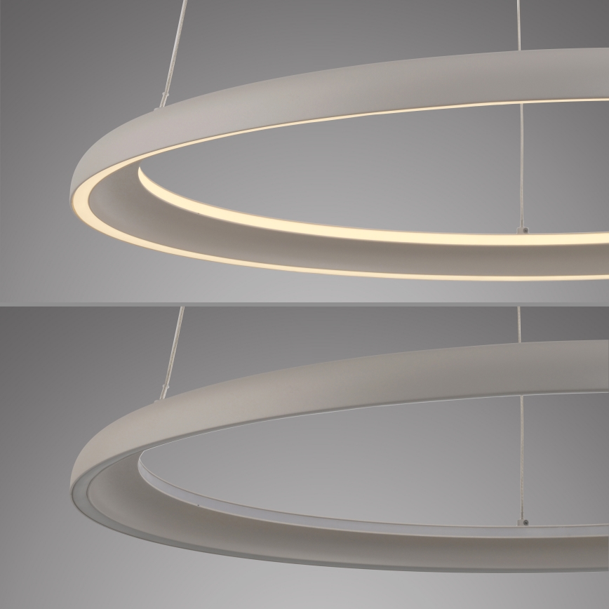 Schöner Wohnen 15570-39 - Dimbare LED-hanglamp aan kabel QUILLO LED/36W/230V, diameter 60 cm, grijs