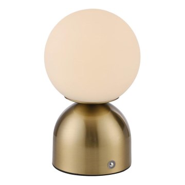 Schöner Wohnen 19218-12 - LED dimbare aanraak-oplaadbare tafellamp RUDI LED/1,2W/5V 3000-6000K 1200 mAh goudkleurig