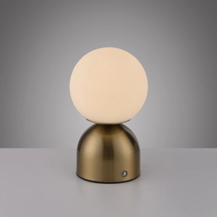 Schöner Wohnen 19218-12 - LED dimbare aanraak-oplaadbare tafellamp RUDI LED/1,2W/5V 3000-6000K 1200 mAh goudkleurig