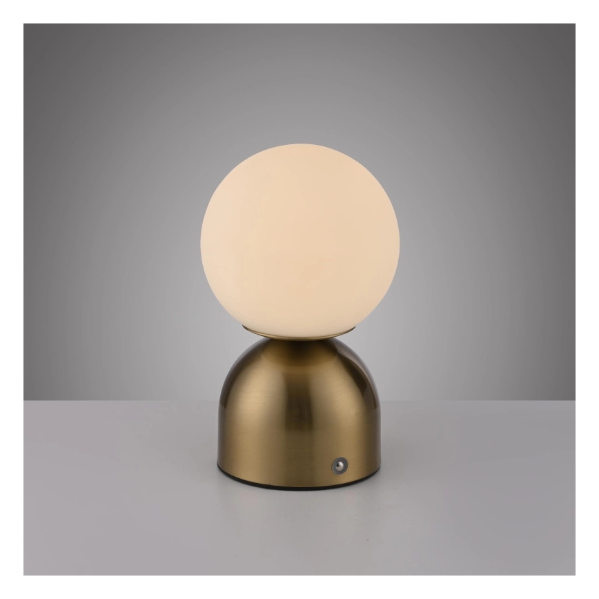 Schöner Wohnen 19218-12 - LED dimbare aanraak-oplaadbare tafellamp RUDI LED/1,2W/5V 3000-6000K 1200 mAh goudkleurig