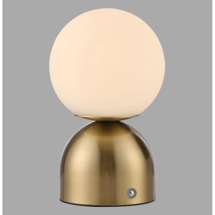 Schöner Wohnen 19218-12 - LED dimbare aanraak-oplaadbare tafellamp RUDI LED/1,2W/5V 3000-6000K 1200 mAh goudkleurig