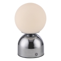 Schöner Wohnen 19218-17 - Dimbare oplaadbare tafellamp RUDI met aanraakbediening LED/1,2W/5V 3000-6000K 1200 mAh glanzend chroom