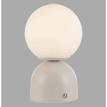 Schöner Wohnen 19218-39 - LED-dimbare tafellamp met aanraakbediening en oplaadbare accu RUDI LED/1,2W/5V 3000-6000K 1200 mAh grijs