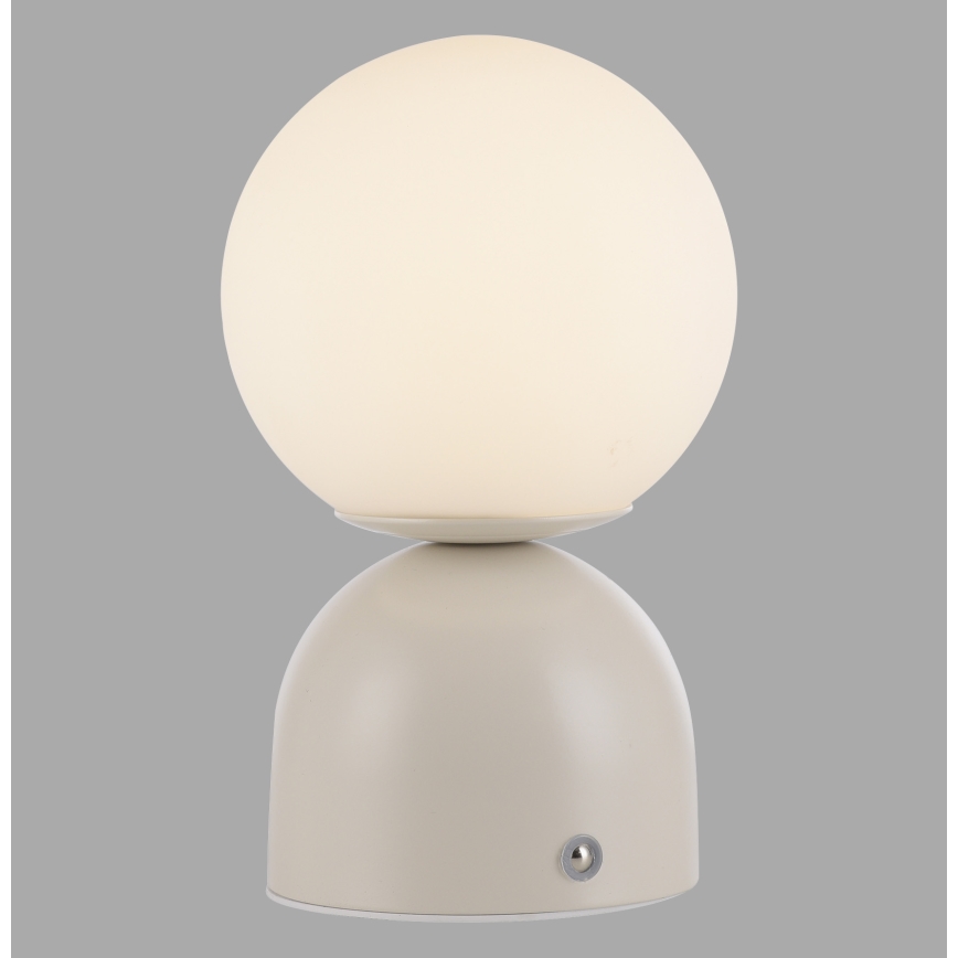 Schöner Wohnen 19218-39 - LED-dimbare tafellamp met aanraakbediening en oplaadbare accu RUDI LED/1,2W/5V 3000-6000K 1200 mAh grijs