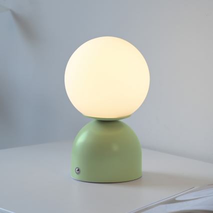 Schöner Wohnen 19218-43 - LED dimbare aanraak-oplaadbare tafellamp RUDI LED/1,2W/5V 3000-6000K 1200 mAh groen