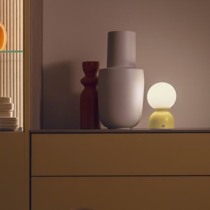 Schöner Wohnen 19218-81 - LED dimbare aanraak- en oplaadbare tafellamp RUDI LED/1,2W/5V 3000-6000K 1200 mAh geel