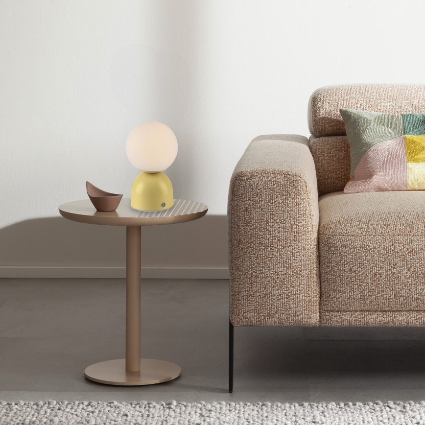 Schöner Wohnen 19218-81 - LED dimbare aanraak- en oplaadbare tafellamp RUDI LED/1,2W/5V 3000-6000K 1200 mAh geel