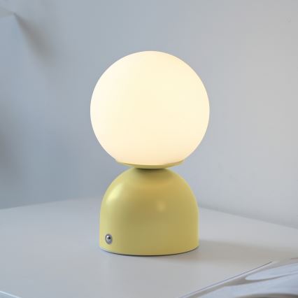 Schöner Wohnen 19218-81 - LED dimbare aanraak- en oplaadbare tafellamp RUDI LED/1,2W/5V 3000-6000K 1200 mAh geel