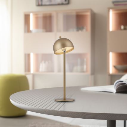 Schöner Wohnen 19244-12 - LED Dimbare aanraakgevoelige oplaadbare buitentafellamp BELLIS LED/2,5W/5V 2600 mAh IP54 goud