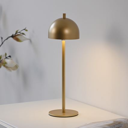 Schöner Wohnen 19244-12 - LED Dimbare aanraakgevoelige oplaadbare buitentafellamp BELLIS LED/2,5W/5V 2600 mAh IP54 goud