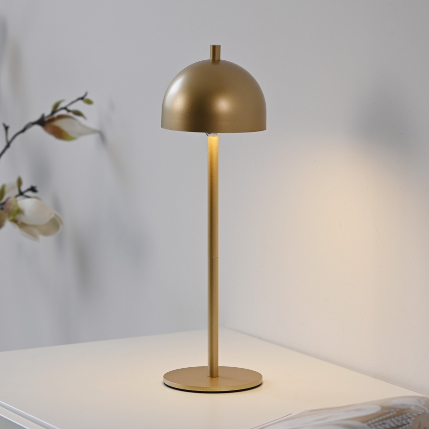 Schöner Wohnen 19244-12 - LED Dimbare aanraakgevoelige oplaadbare buitentafellamp BELLIS LED/2,5W/5V 2600 mAh IP54 goud