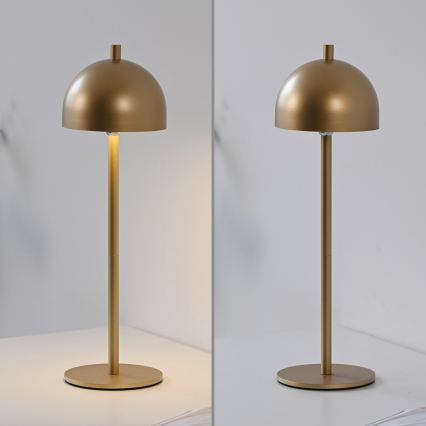 Schöner Wohnen 19244-12 - LED Dimbare aanraakgevoelige oplaadbare buitentafellamp BELLIS LED/2,5W/5V 2600 mAh IP54 goud