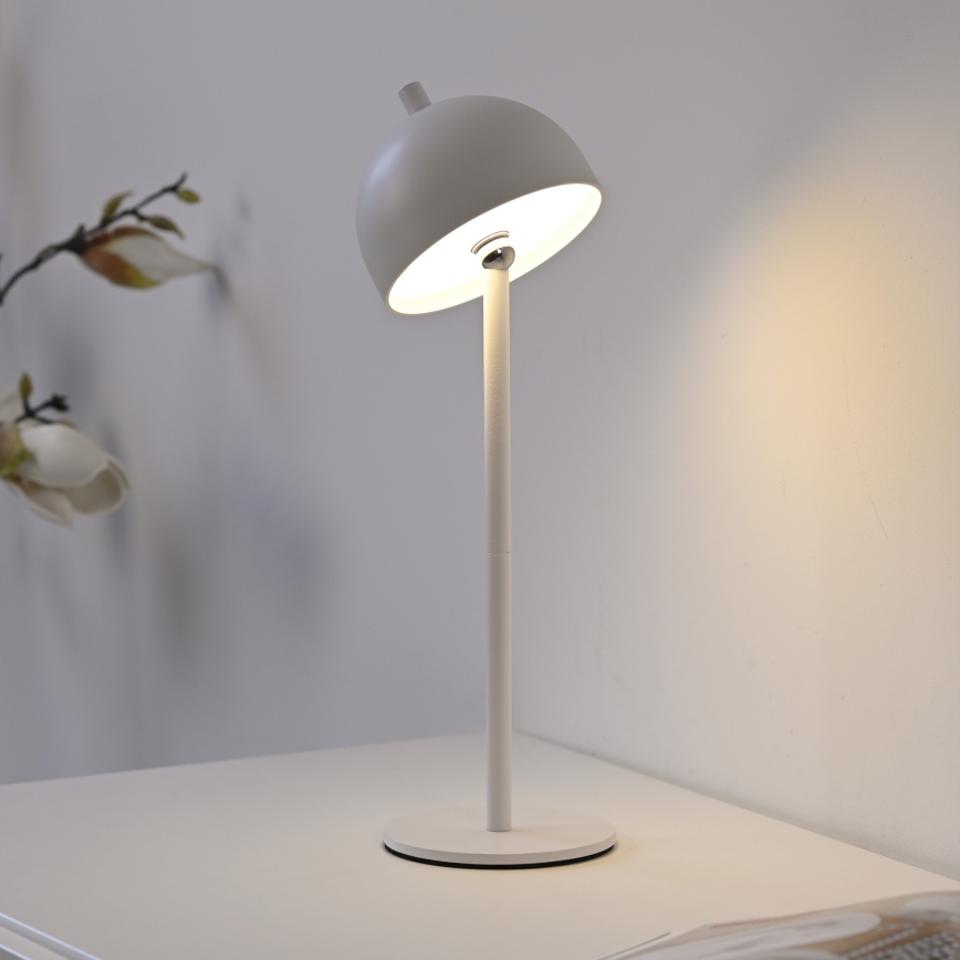 Schöner Wohnen 19244-16 - LED-dimbare, aanraakgestuurde oplaadbare buitentafellamp BELLIS LED/2,5W/5V 2600 mAh IP54 wit