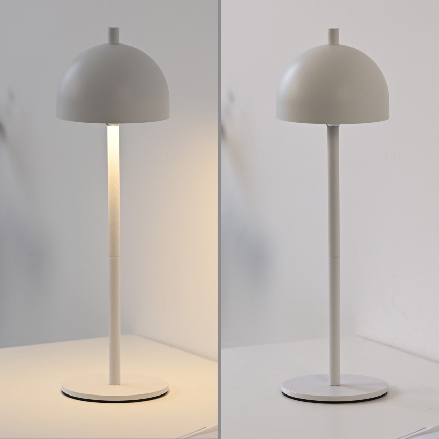 Schöner Wohnen 19244-16 - LED-dimbare, aanraakgestuurde oplaadbare buitentafellamp BELLIS LED/2,5W/5V 2600 mAh IP54 wit